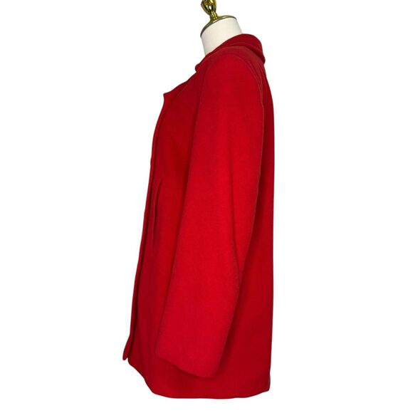Lauren Ralph Lauren Women’s 4 Double Breasted Peacoat Red Wool Cashmere Blend - Picture 4 of 7